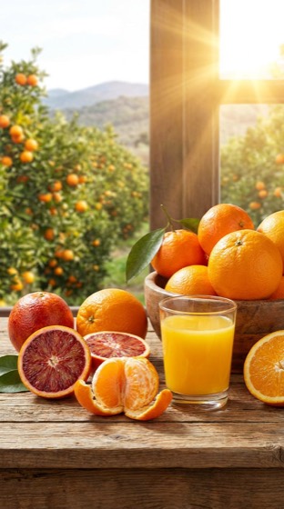 Orange still life, rendered by Nano Banana Pro